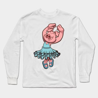 Pig In Tutu Long Sleeve T-Shirt